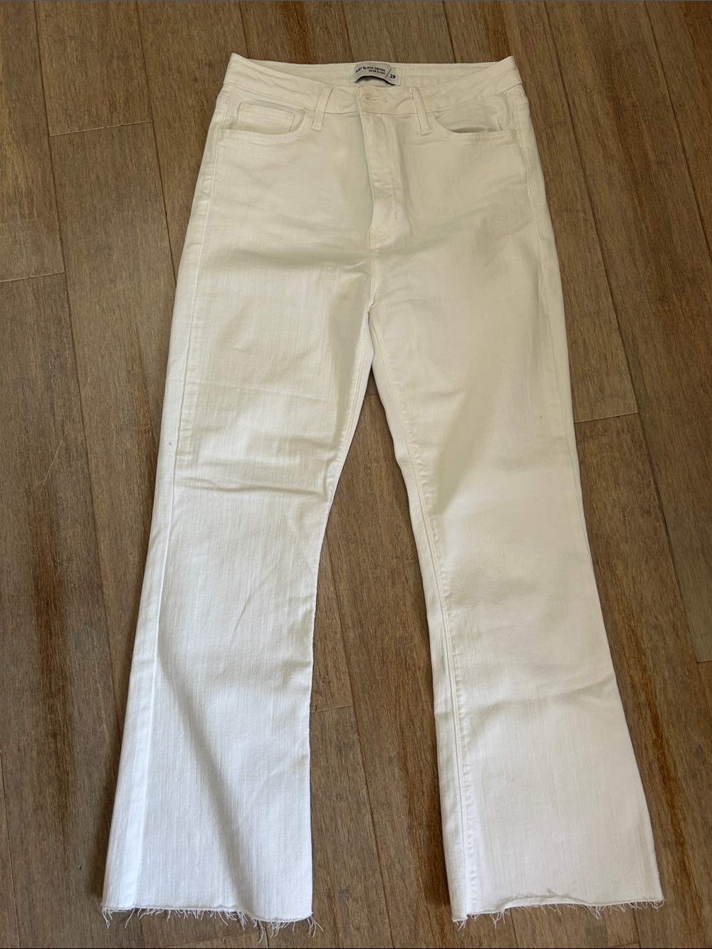 Just Black White Flare High-Rise Jeans size 29